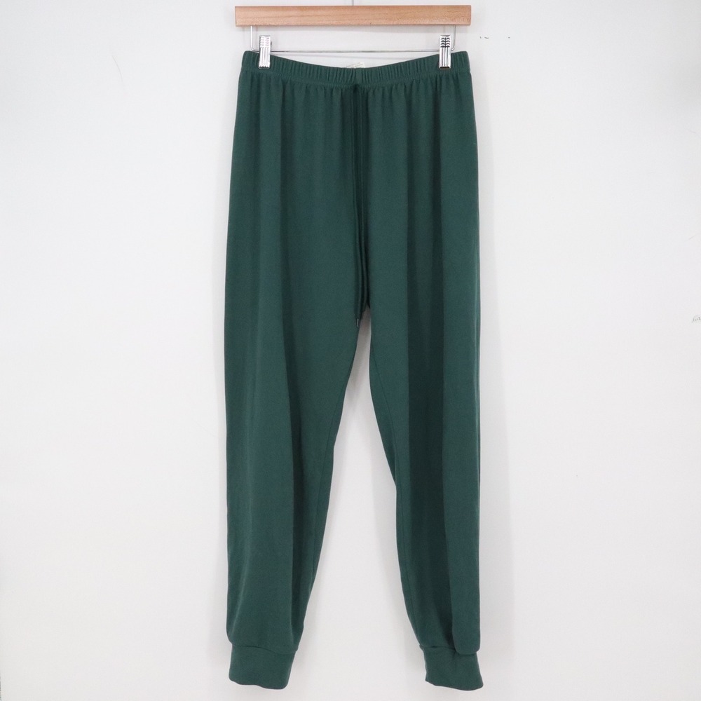 Unbranded Joggers Womens L Green Elastic Waist Ribbed Cuffs Casual Excellent
